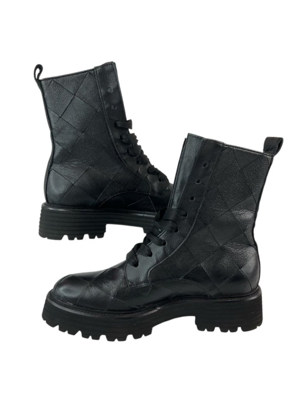 Kennel & Schmenger Boots Womens Sz US 7 Power Woven Blk Leather Combat New $509 - Picture 6 of 11
